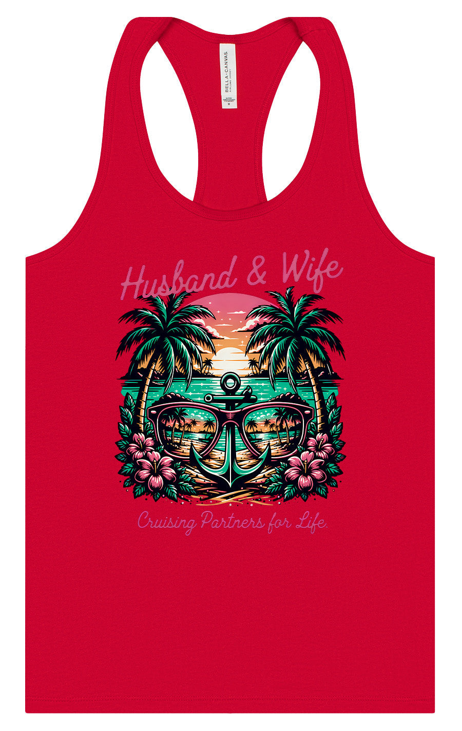 Anchor Husband and Wife Women's Racerback Tank