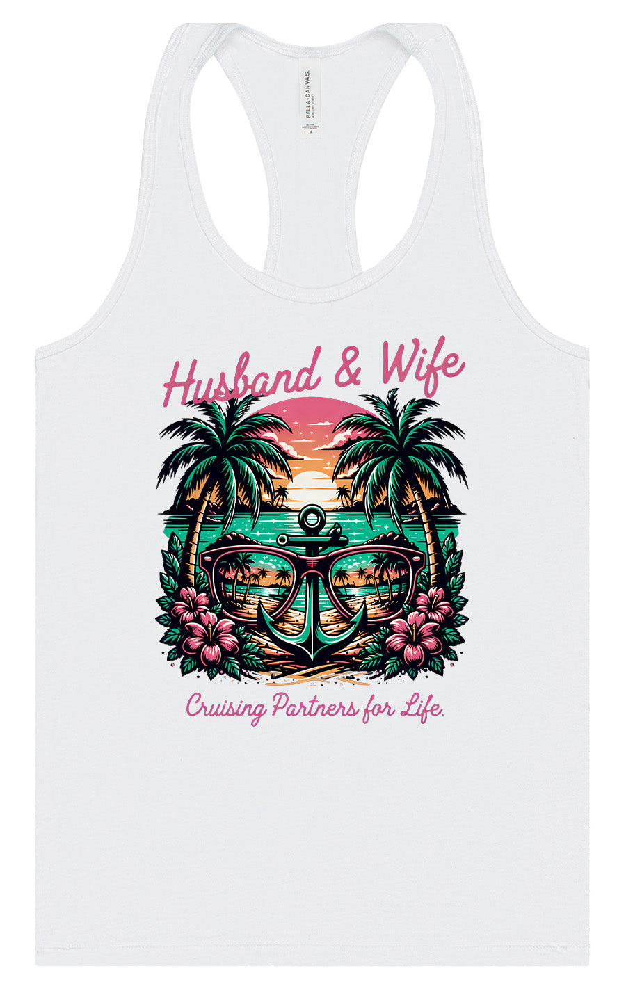 Anchor Husband and Wife Women's Racerback Tank