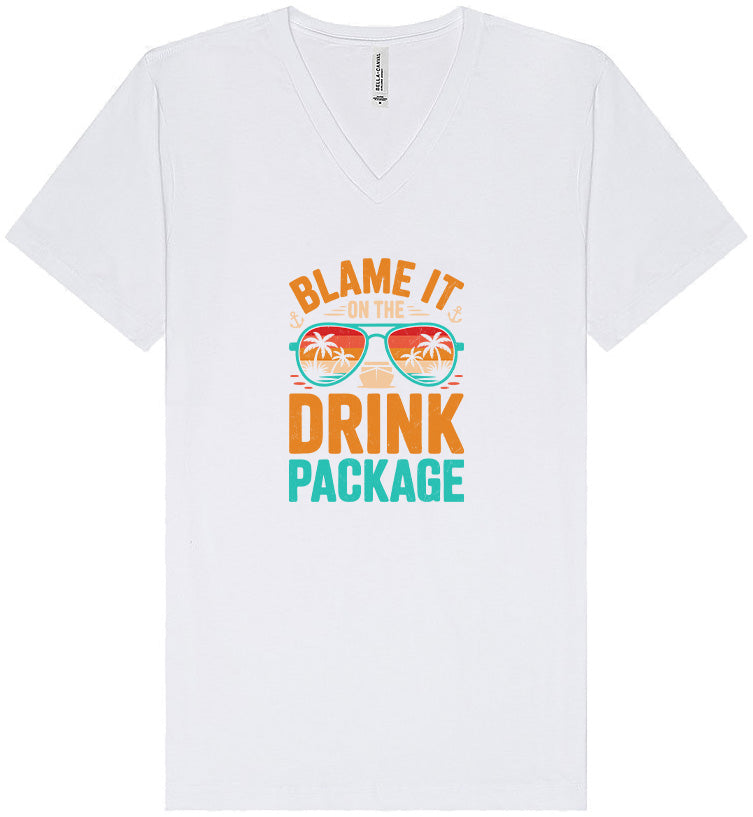 Blame it on the Drink Package Unisex V-Neck Shirt