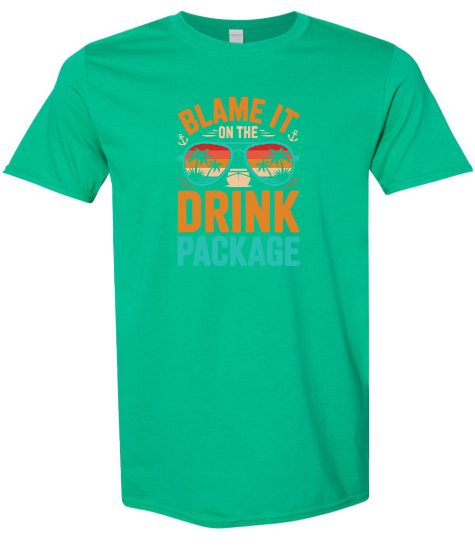 Blame it on the Drink Package Adult Gildan Soft Shirt