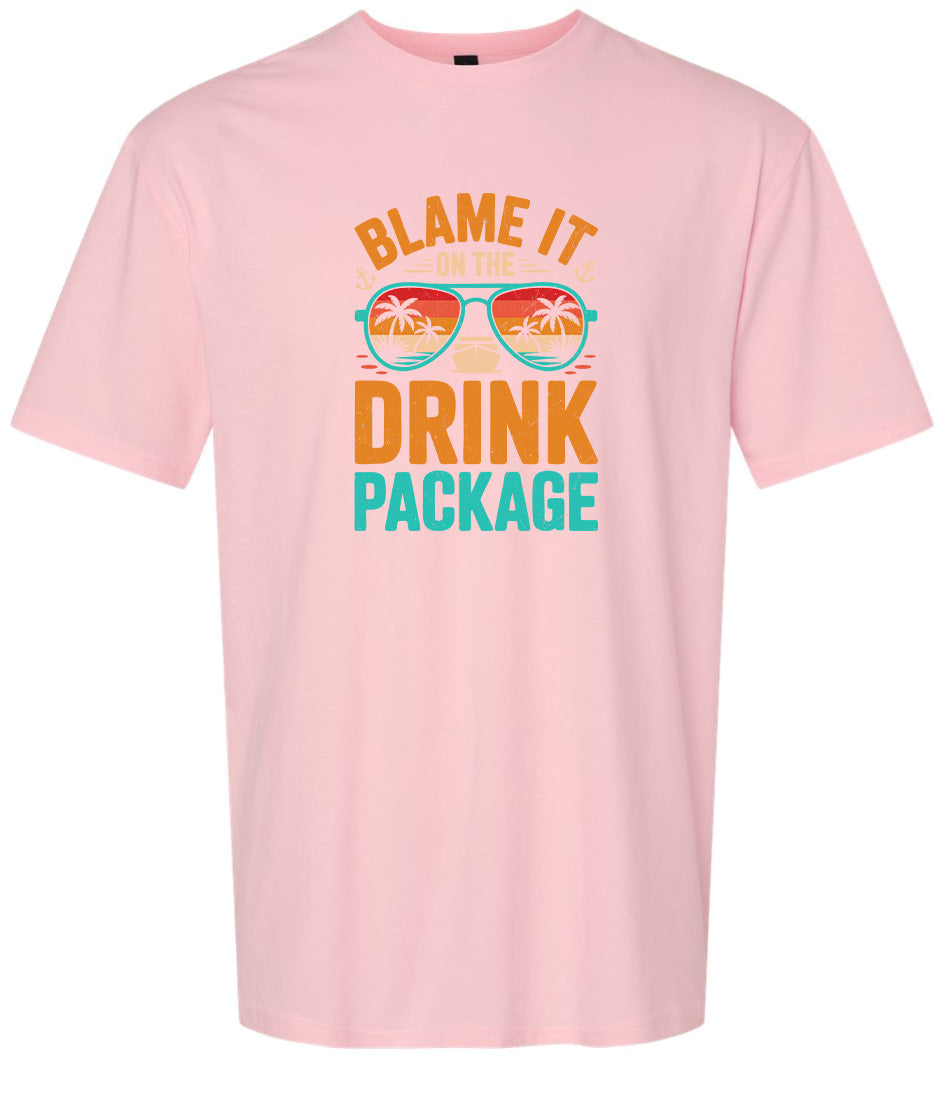 Blame it on the Drink Package Adult Gildan Soft Shirt