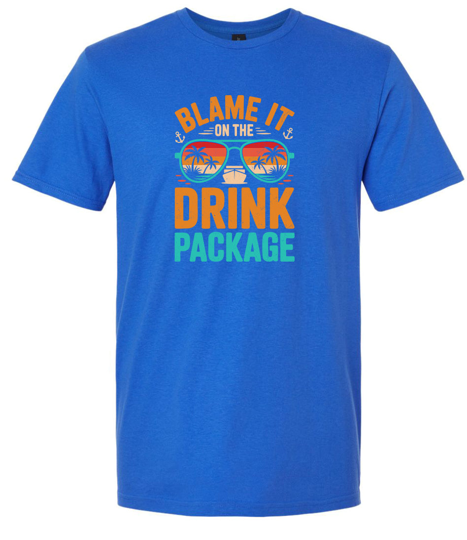 Blame it on the Drink Package Adult Gildan Soft Shirt