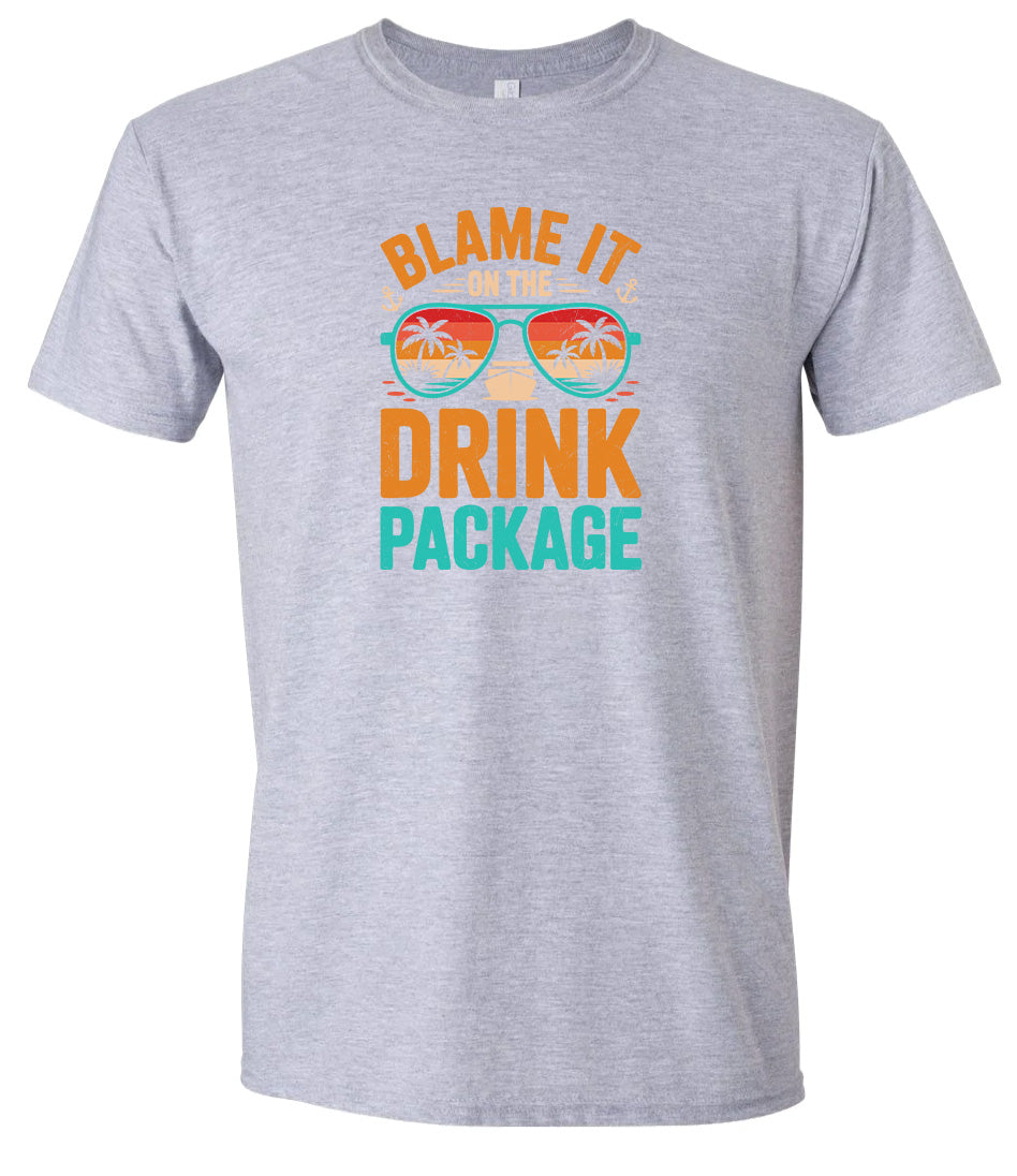 Blame it on the Drink Package Adult Gildan Soft Shirt