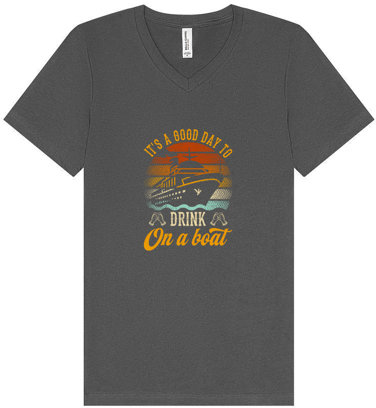 Drink on a Boat Unisex V-Neck Shirt