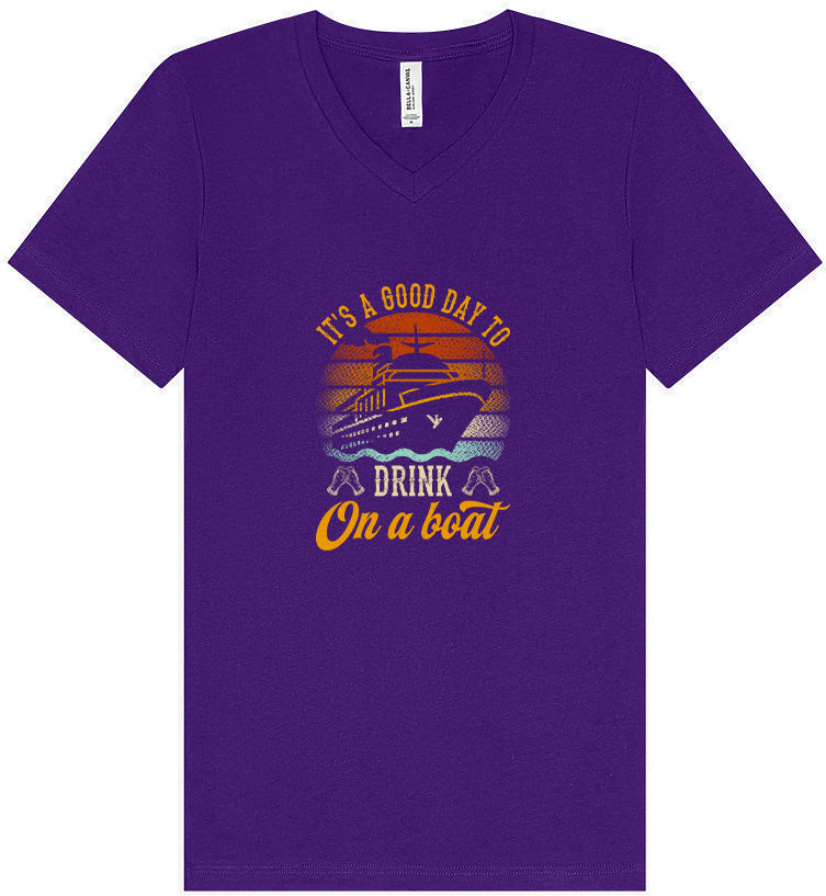 Drink on a Boat Unisex V-Neck Shirt