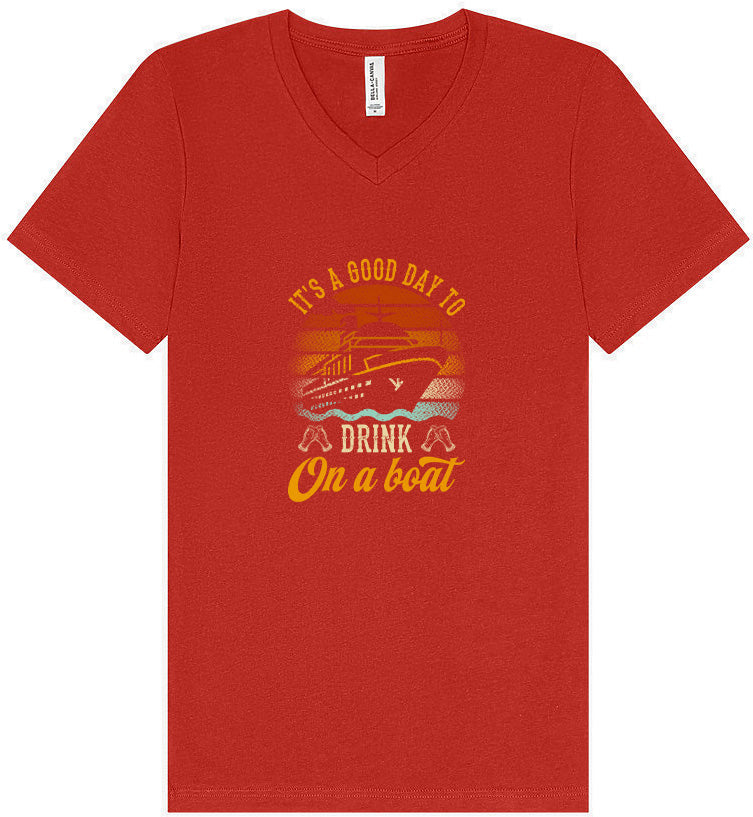 Drink on a Boat Unisex V-Neck Shirt