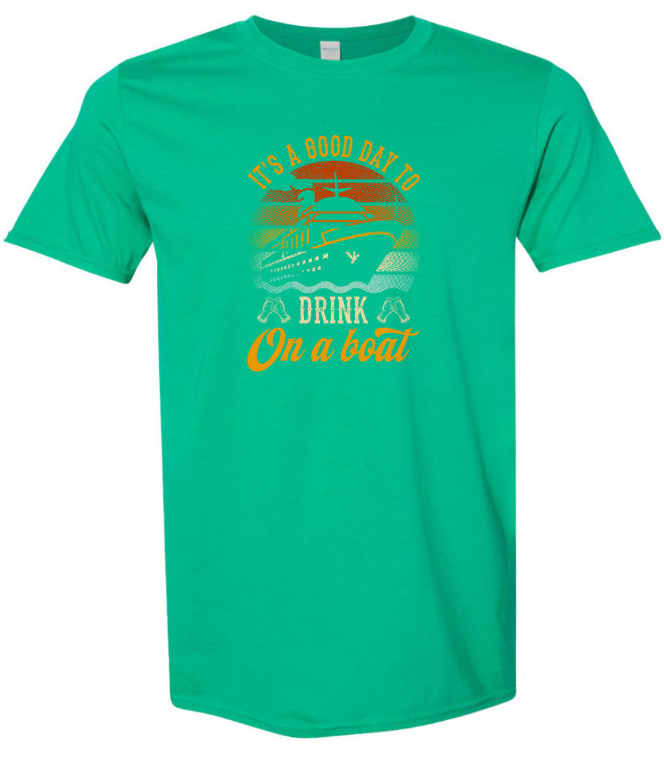 Drink on a Boat Adult Gildan Soft Shirt