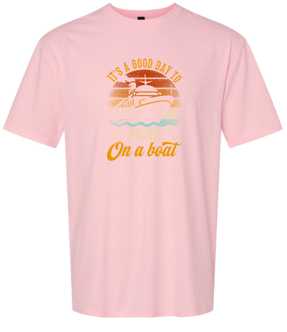 Drink on a Boat Adult Gildan Soft Shirt