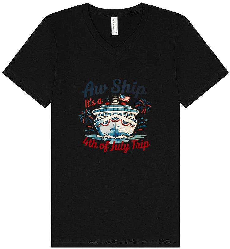 4th of July Cruise Unisex V-Neck Shirt