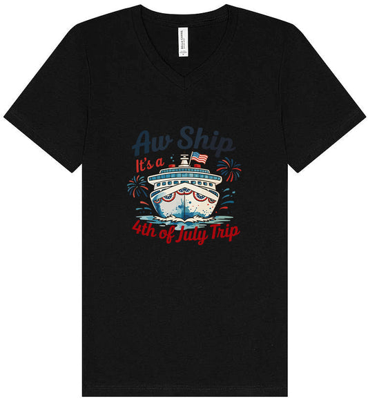 4th of July Cruise Unisex V-Neck Shirt