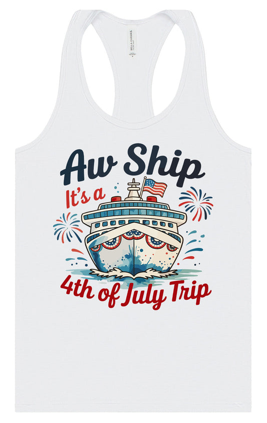 4th of July Cruise Women's Racerback Tank
