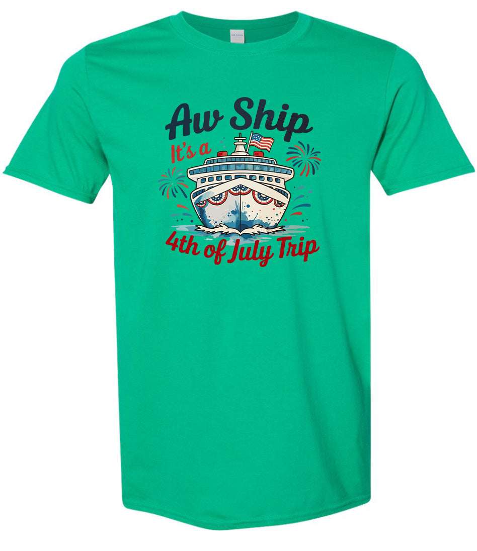 4th of July Cruise Adult Gildan Soft Shirt