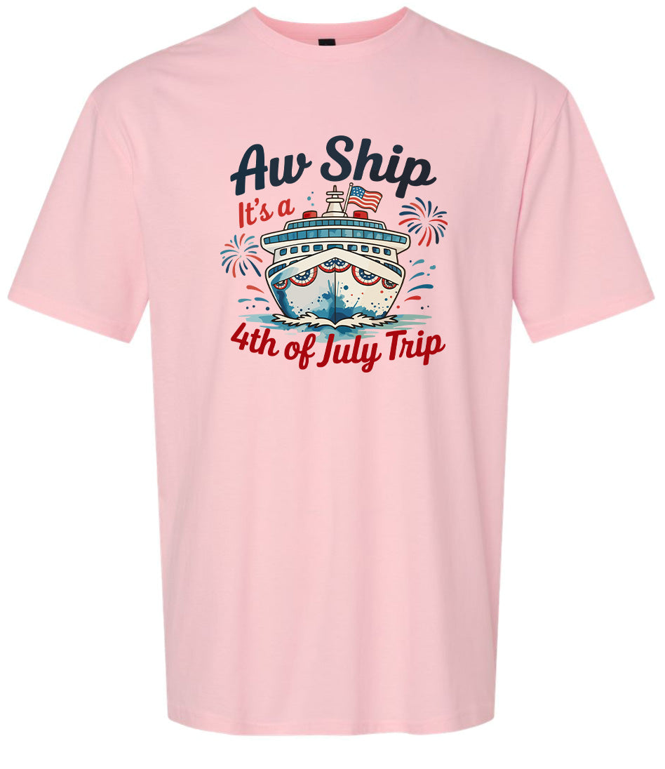 4th of July Cruise Adult Gildan Soft Shirt