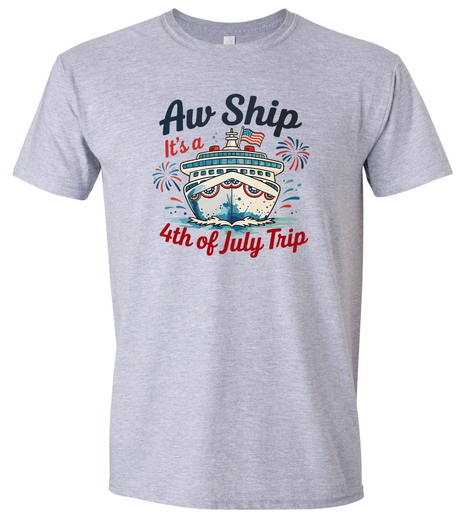 4th of July Cruise Adult Gildan Soft Shirt
