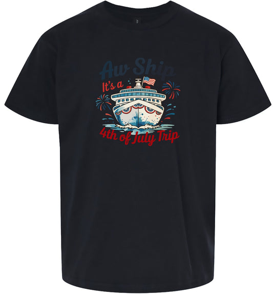4th of July Cruise Children's Gildan Soft Shirt