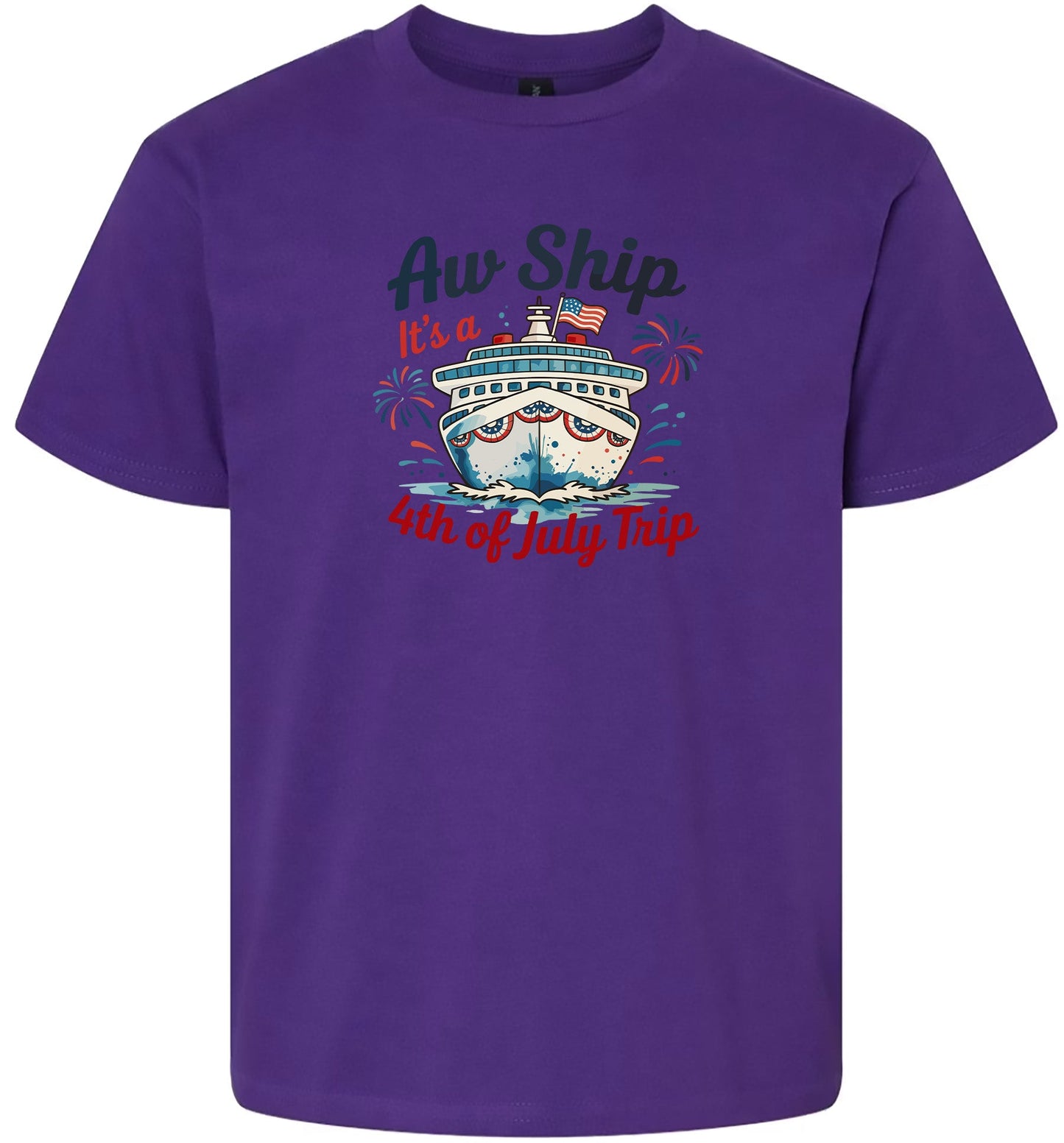 4th of July Cruise Children's Gildan Soft Shirt