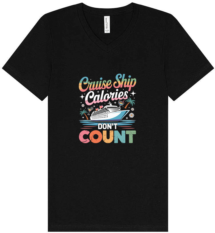 Cruise Ship Calories Don't Count Unisex V-Neck Shirt