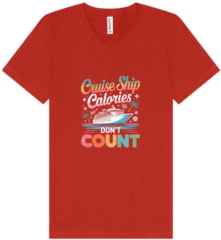 Cruise Ship Calories Don't Count Unisex V-Neck Shirt