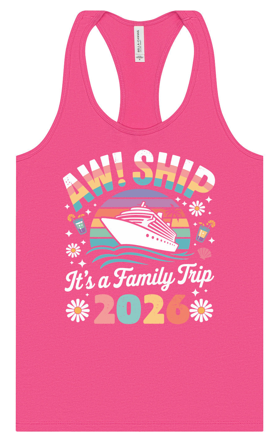 Aw Ship Family Trip 2026 Women's Racerback Tank