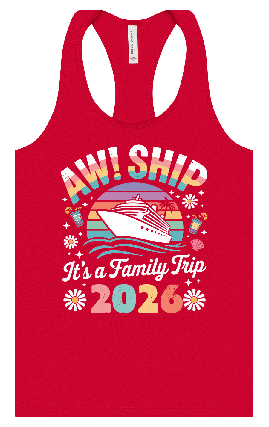 Aw Ship Family Trip 2026 Women's Racerback Tank