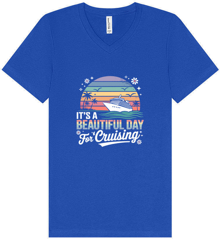 Beautiful Day for Cruising Unisex V-Neck Shirt