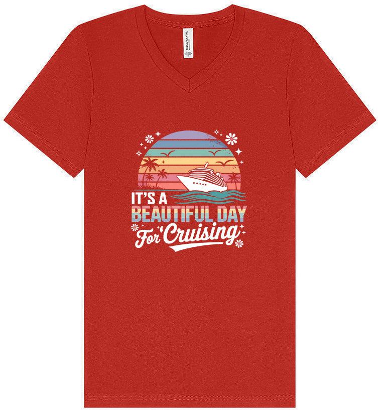 Beautiful Day for Cruising Unisex V-Neck Shirt