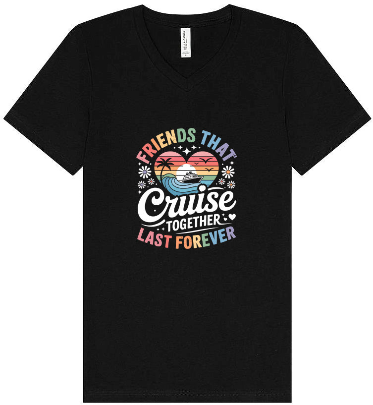 Friends That Cruise Together Unisex V-Neck Shirt