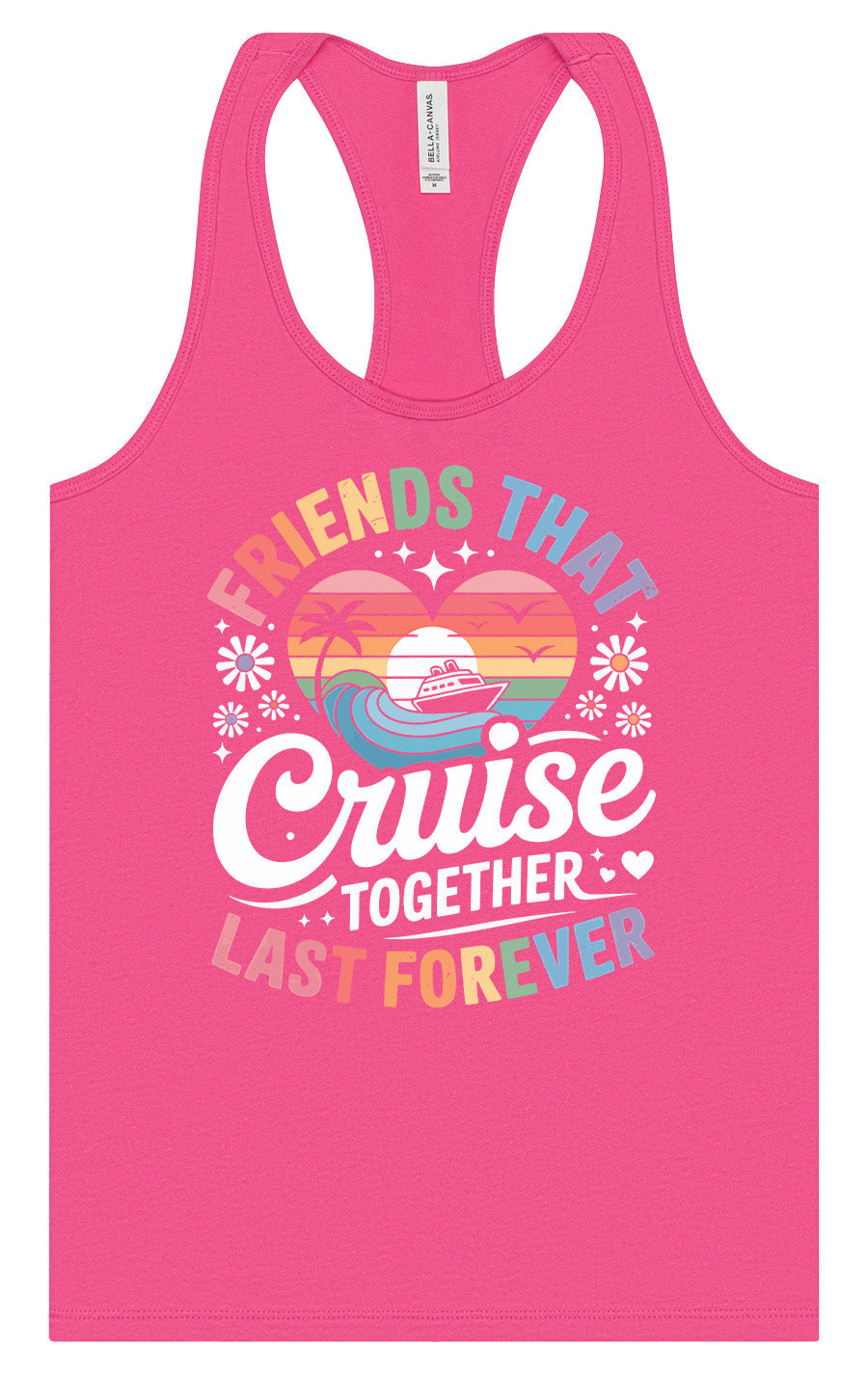 Friends That Cruise Together Women's Racerback Tank