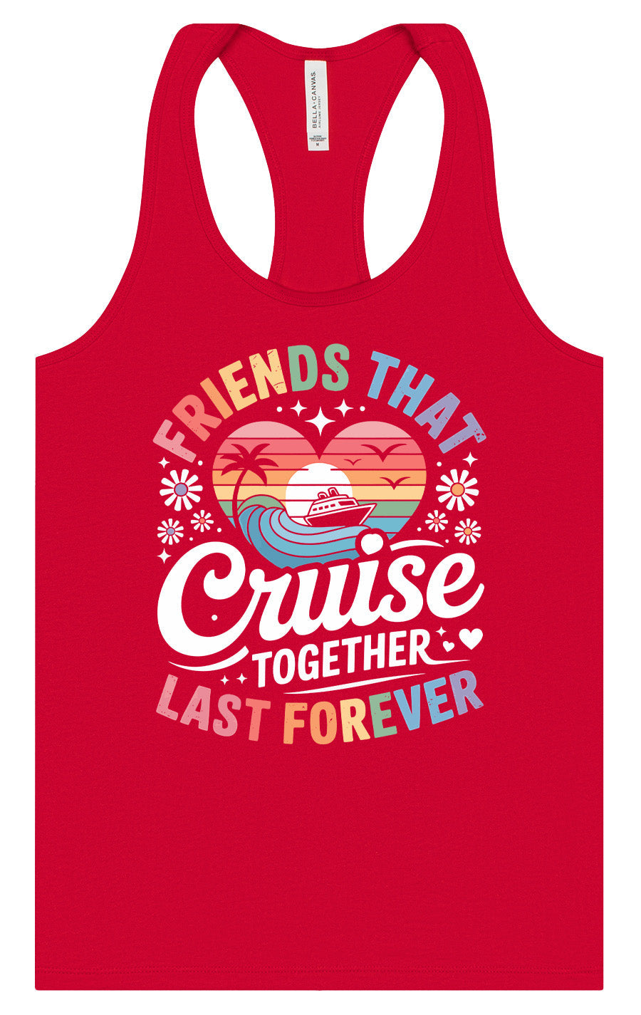 Friends That Cruise Together Women's Racerback Tank