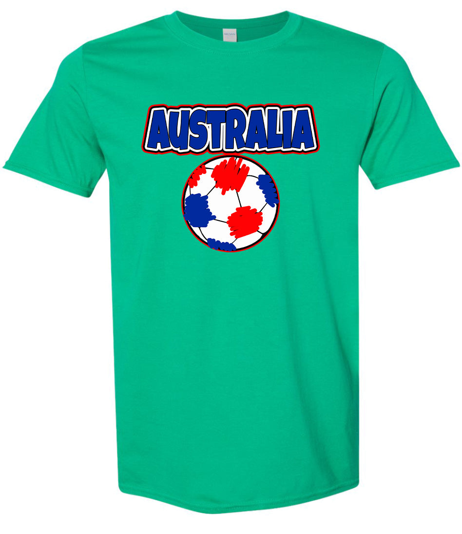 Australia Soccer Adult Gildan Soft Shirt