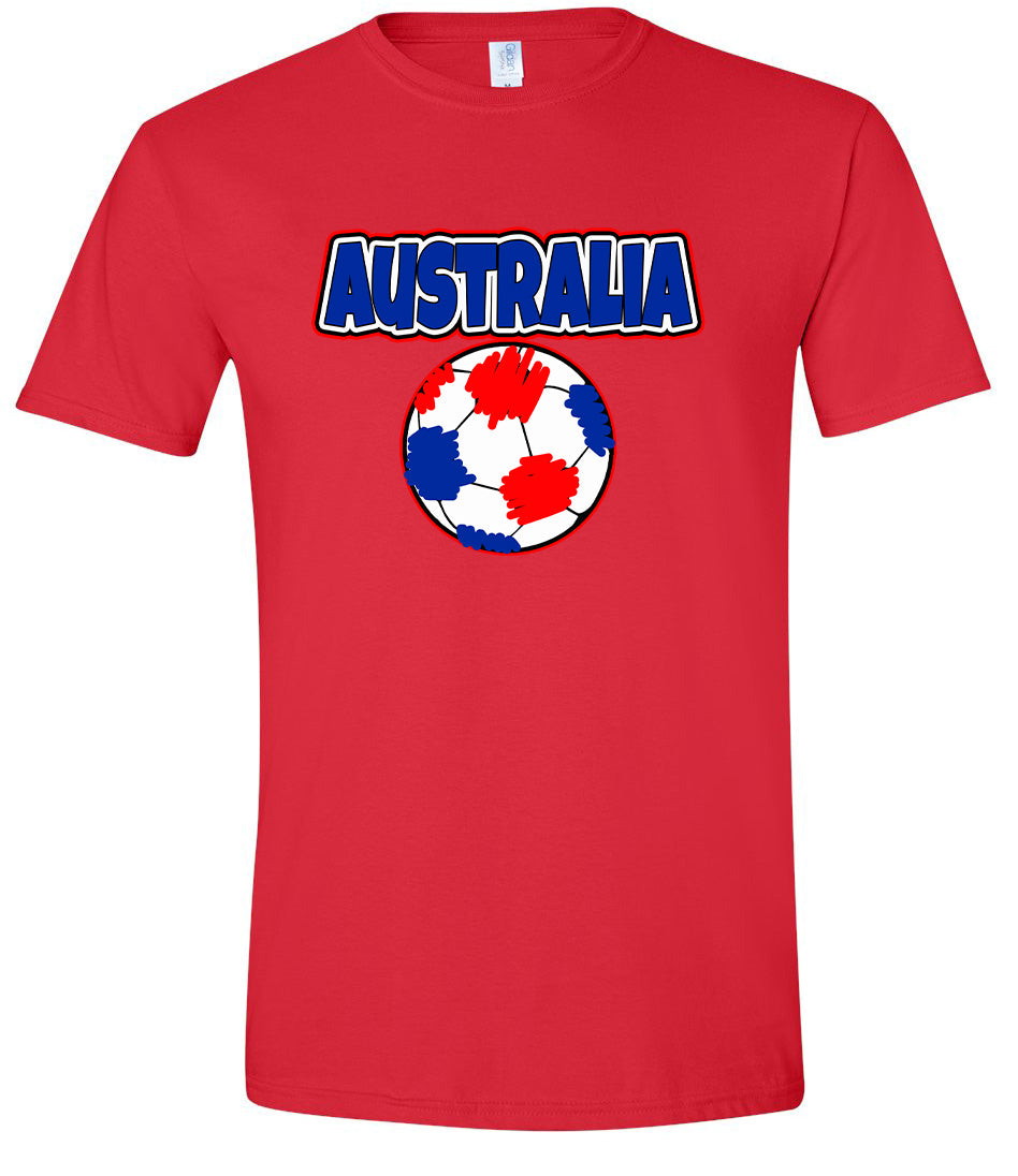 Australia Soccer Adult Gildan Soft Shirt