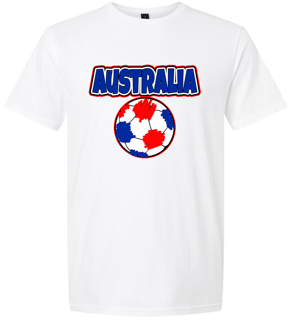 Australia Soccer Adult Gildan Soft Shirt