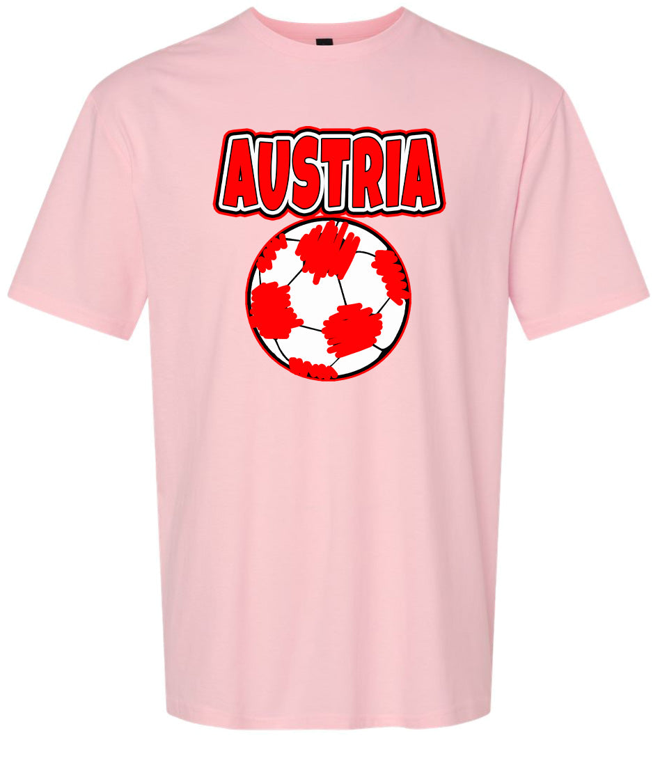 Austria Soccer Adult Gildan Soft Shirt