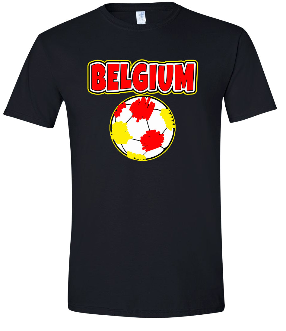 Belgium Soccer Adult Gildan Soft Shirt