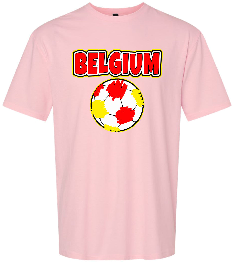 Belgium Soccer Adult Gildan Soft Shirt