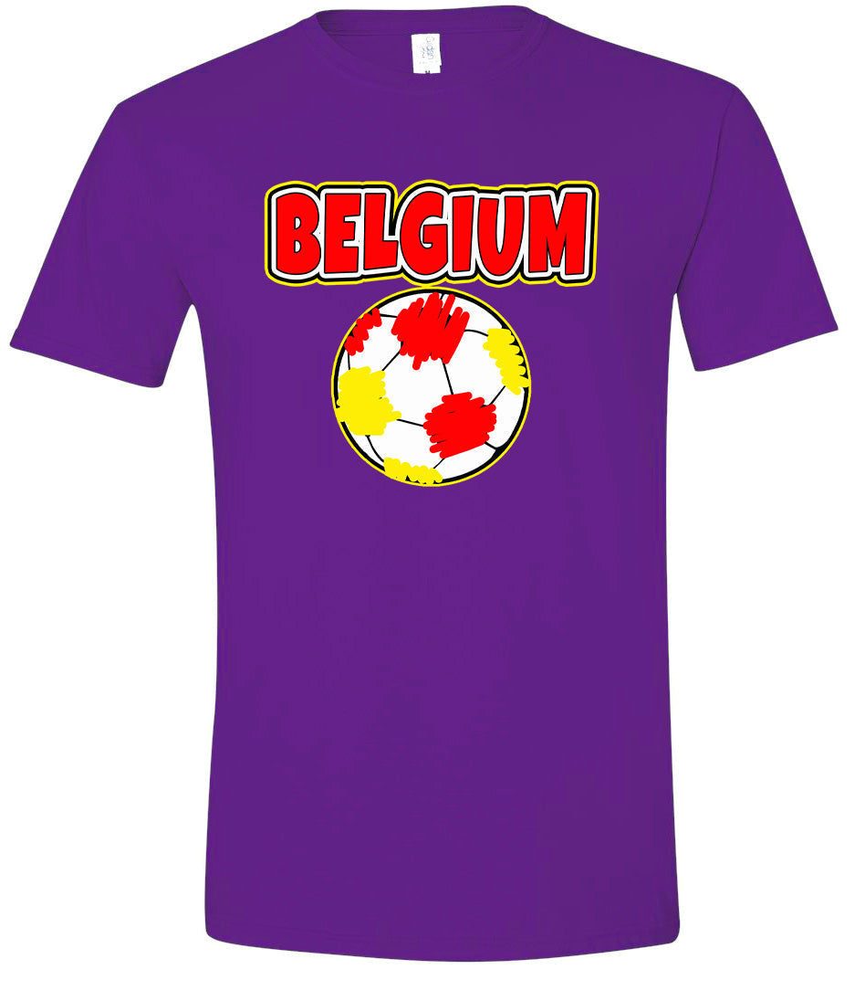 Belgium Soccer Adult Gildan Soft Shirt