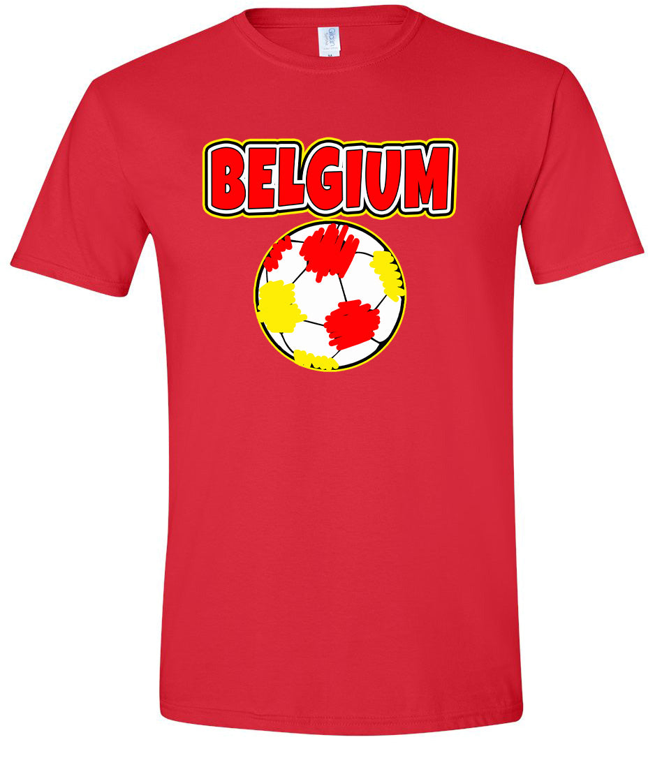 Belgium Soccer Adult Gildan Soft Shirt