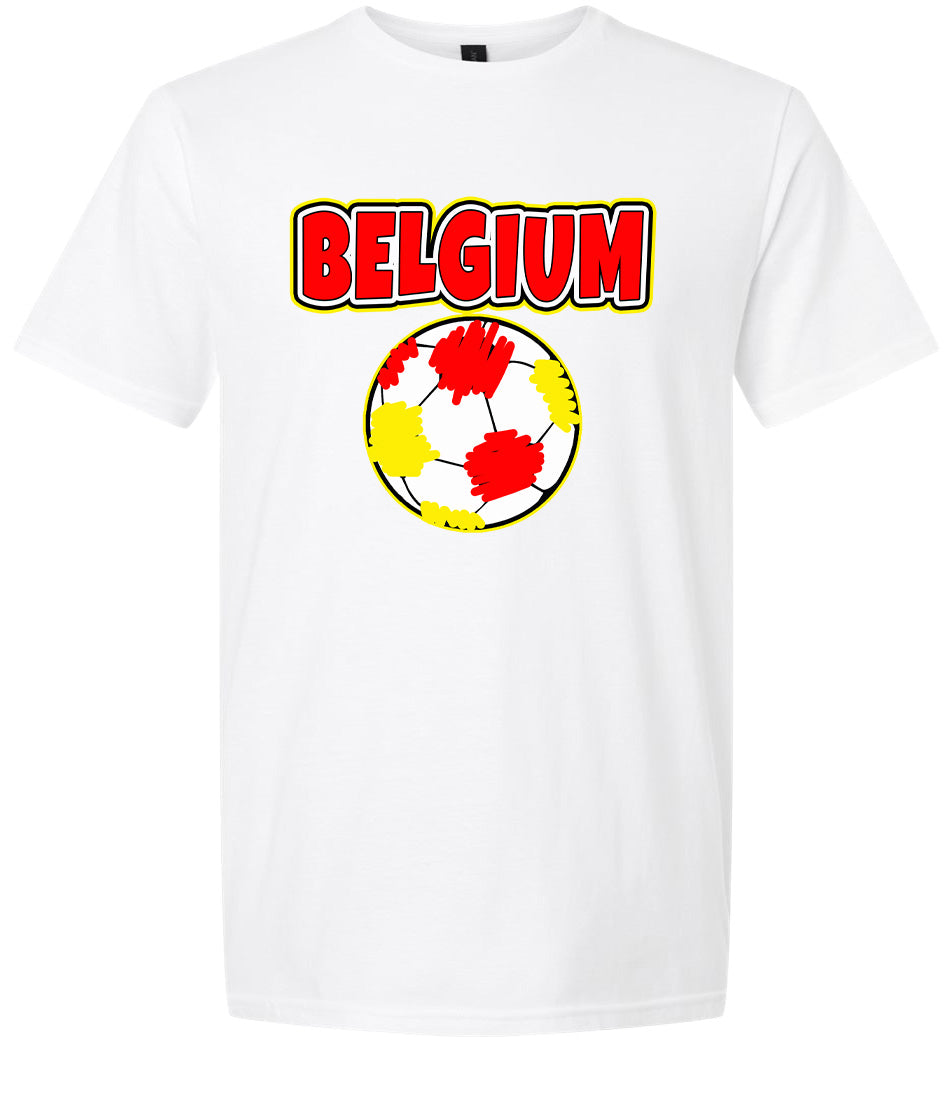 Belgium Soccer Adult Gildan Soft Shirt