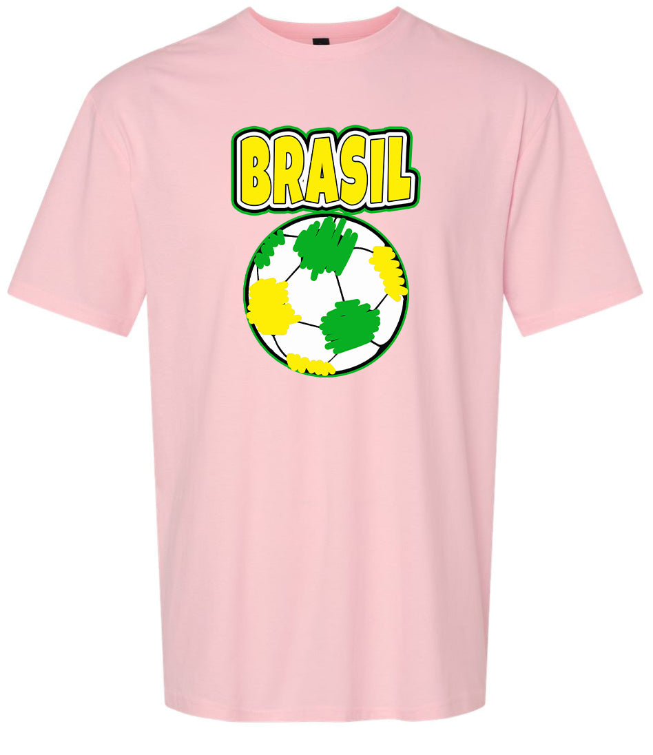 Brazil Soccer Adult Gildan Soft Shirt