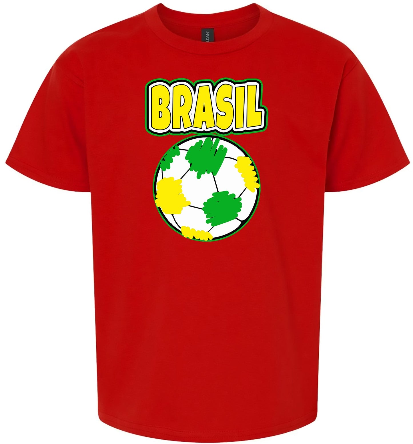 Brazil Soccer Children's Gildan Soft Shirt