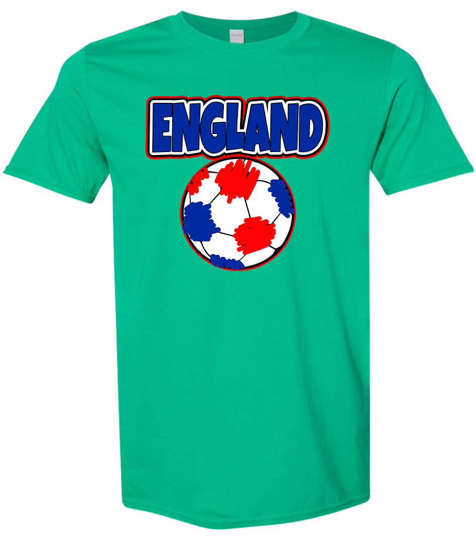 England Soccer Adult Gildan Soft Shirt