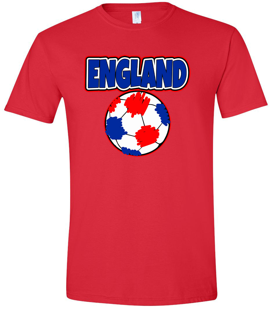 England Soccer Adult Gildan Soft Shirt
