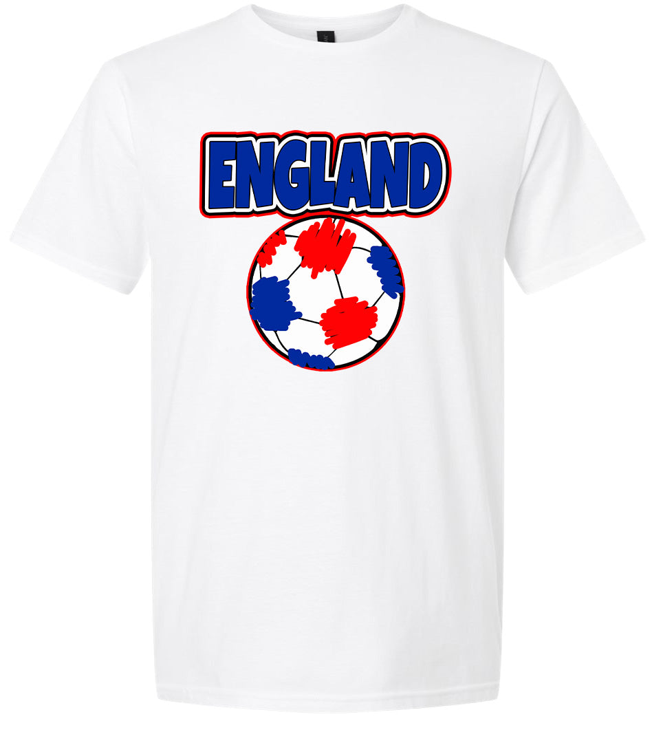 England Soccer Adult Gildan Soft Shirt