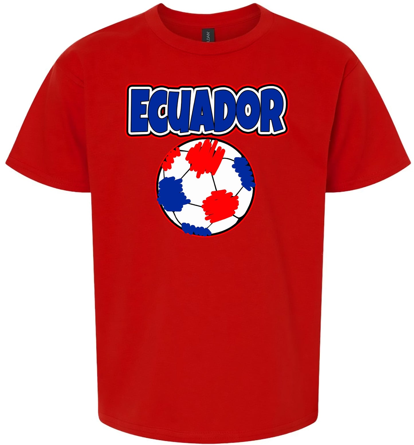 Ecuador Soccer Children's Gildan Soft Shirt