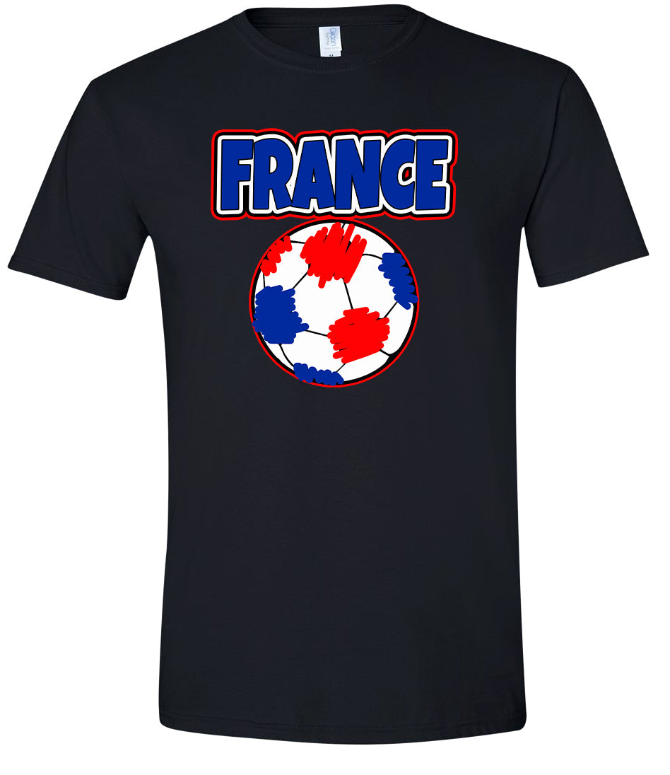 France Soccer Adult Gildan Soft Shirt