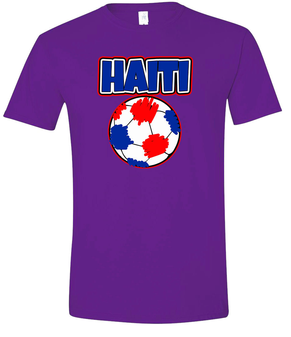 Haiti Soccer Adult Gildan Soft Shirt