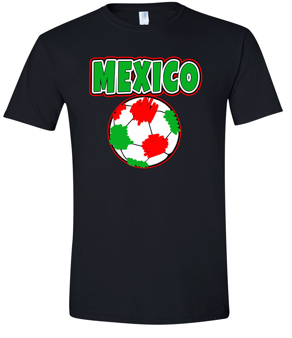 Mexico Soccer Adult Gildan Soft Shirt
