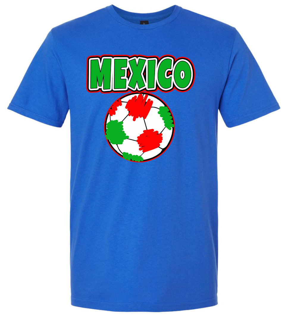 Mexico Soccer Adult Gildan Soft Shirt