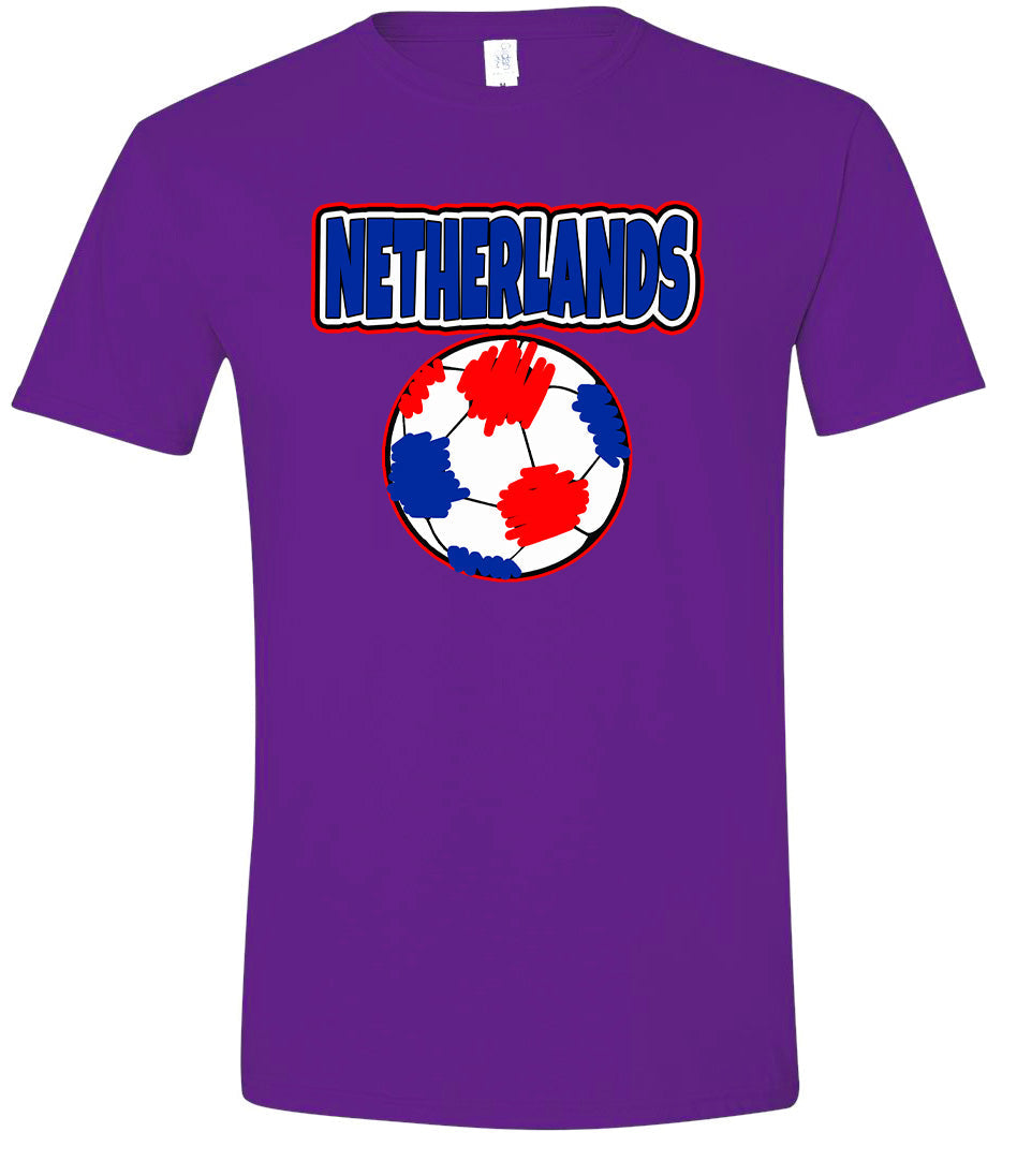 Netherlands Soccer Adult Gildan Soft Shirt