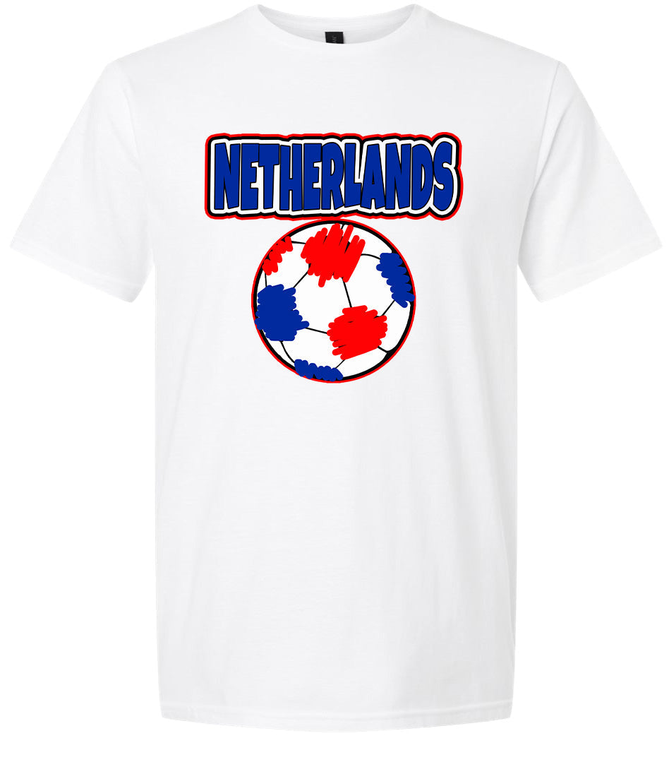 Netherlands Soccer Adult Gildan Soft Shirt